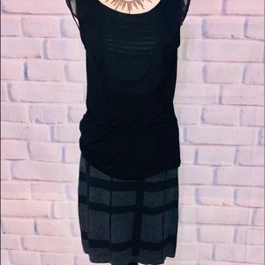Ann Taylor Loft Black gray skirt